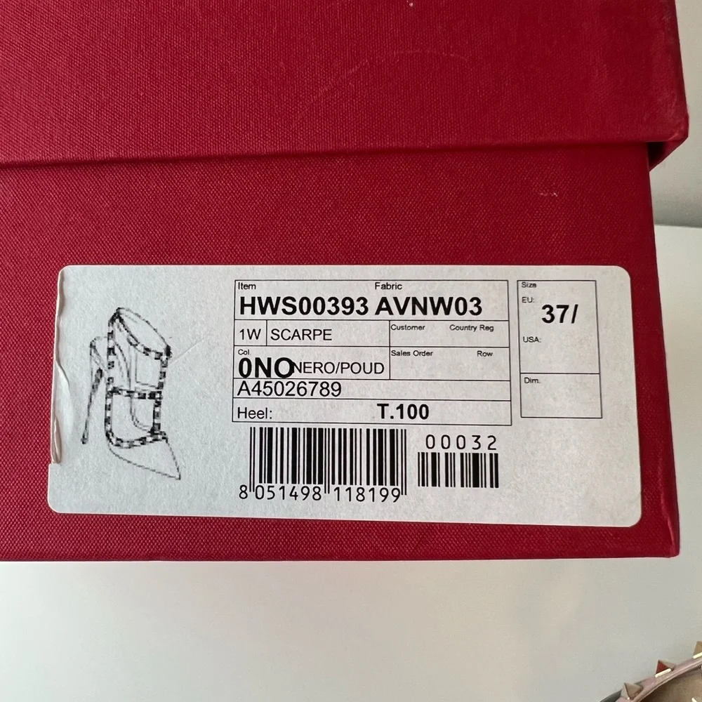 Valentino Rockstud caged pump 100mm in black patent leather size 37.5 - Picture 9 of 9